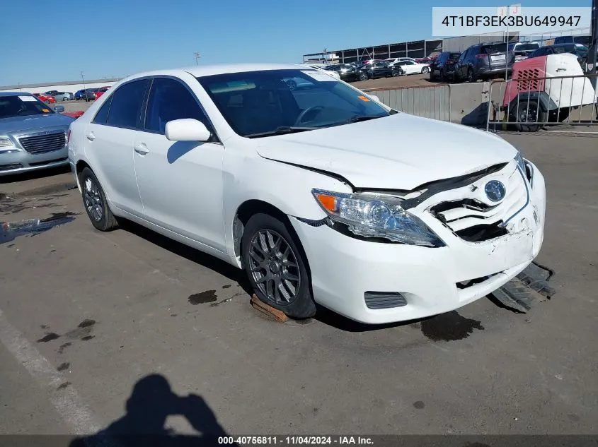 4T1BF3EK3BU649947 2011 Toyota Camry Le