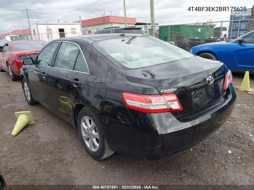 2011 Toyota Camry Le VIN: 4T4BF3EK2BR175625 Lot: 40757591