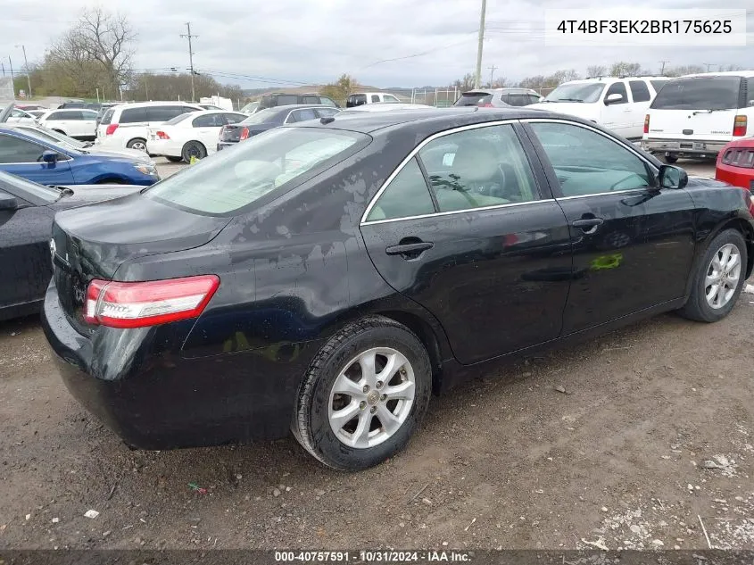 2011 Toyota Camry Le VIN: 4T4BF3EK2BR175625 Lot: 40757591