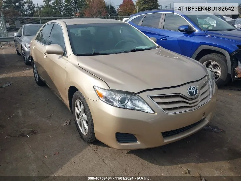 2011 Toyota Camry Le VIN: 4T1BF3EK4BU132642 Lot: 40759464