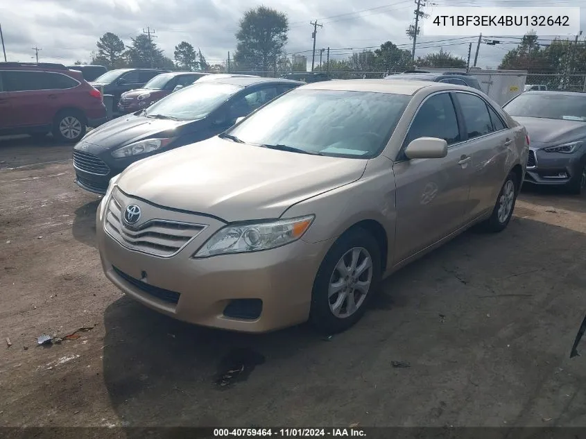 2011 Toyota Camry Le VIN: 4T1BF3EK4BU132642 Lot: 40759464