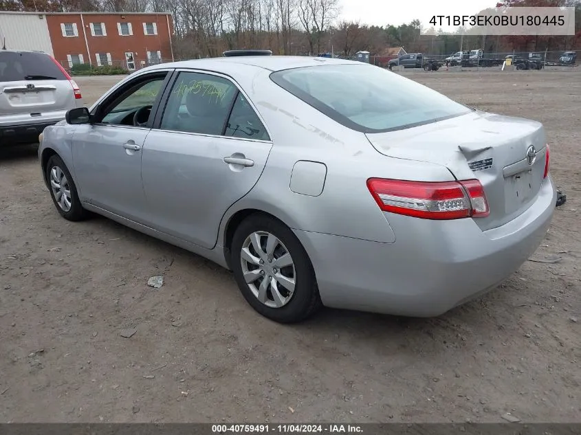 2011 Toyota Camry Le VIN: 4T1BF3EK0BU180445 Lot: 40759491