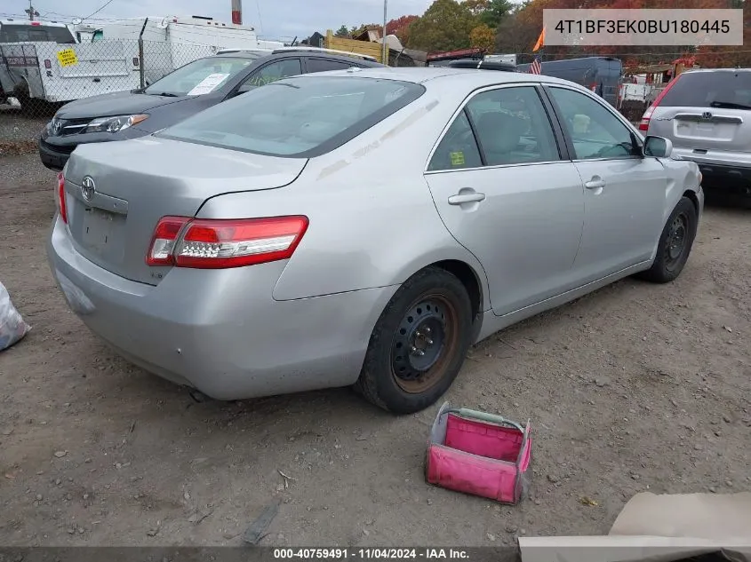 2011 Toyota Camry Le VIN: 4T1BF3EK0BU180445 Lot: 40759491