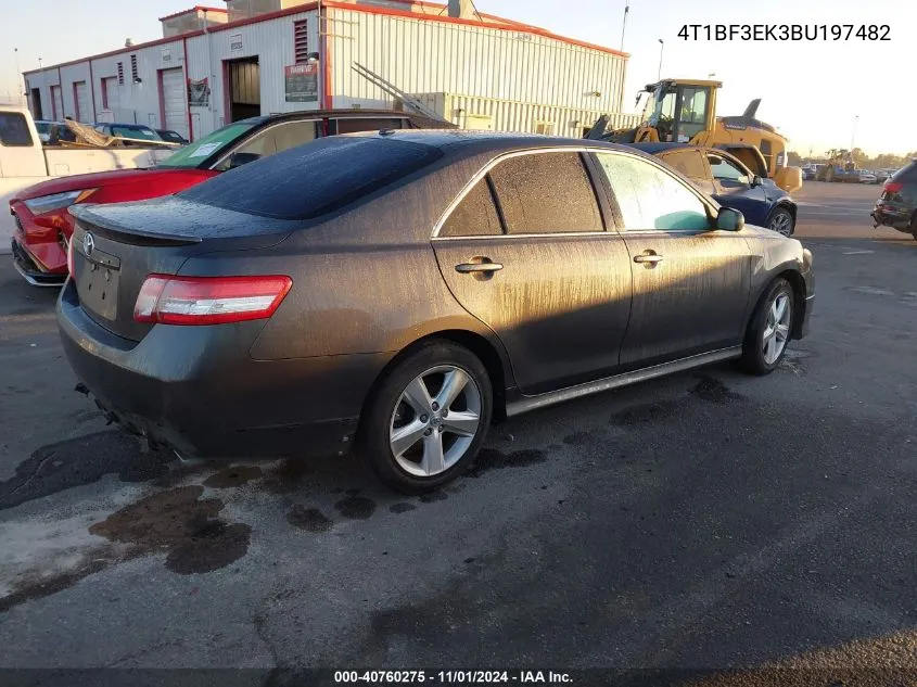 4T1BF3EK3BU197482 2011 Toyota Camry Se