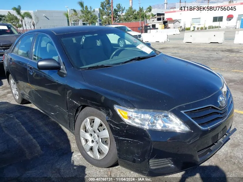 2011 Toyota Camry Le VIN: 4T1BF3EK5BU756045 Lot: 40760731