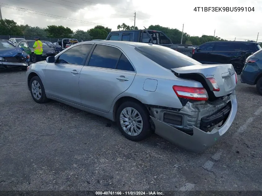 2011 Toyota Camry Le VIN: 4T1BF3EK9BU599104 Lot: 40761166