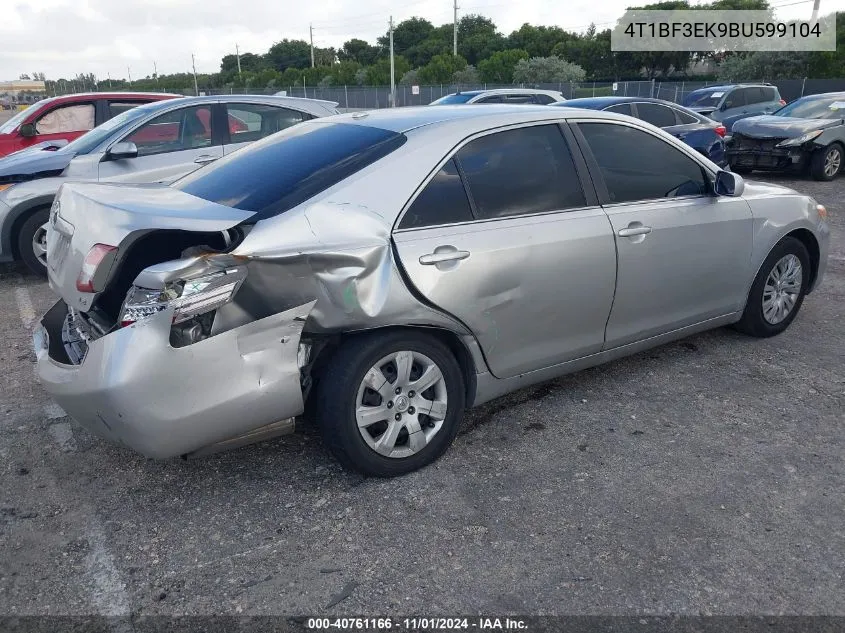 2011 Toyota Camry Le VIN: 4T1BF3EK9BU599104 Lot: 40761166