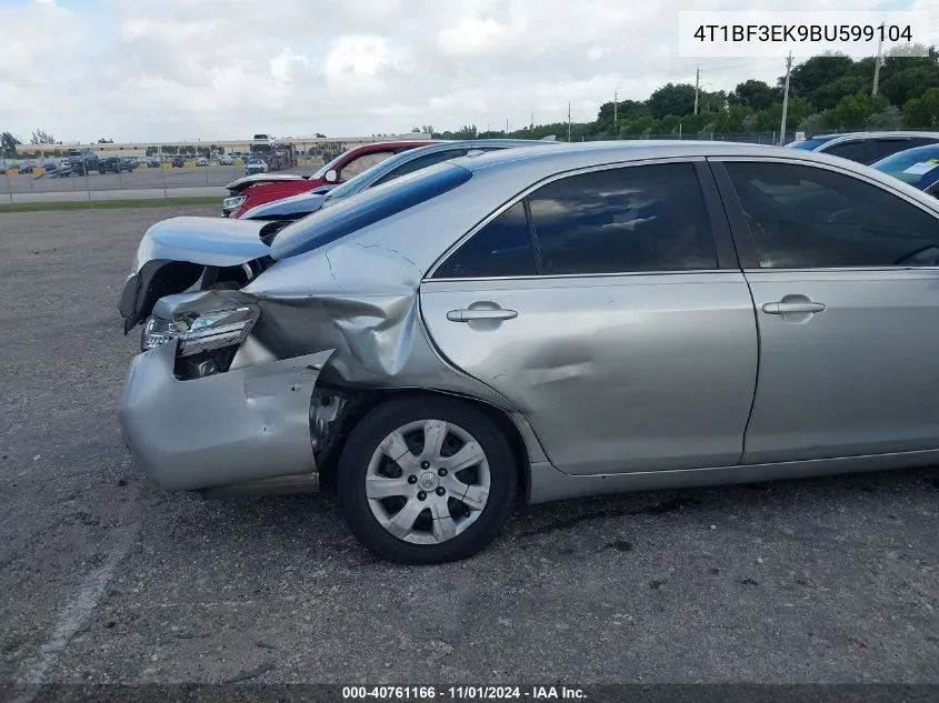 2011 Toyota Camry Le VIN: 4T1BF3EK9BU599104 Lot: 40761166