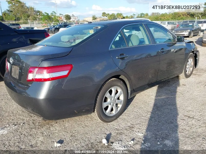 2011 Toyota Camry Le VIN: 4T1BF3EK8BU207293 Lot: 40765034