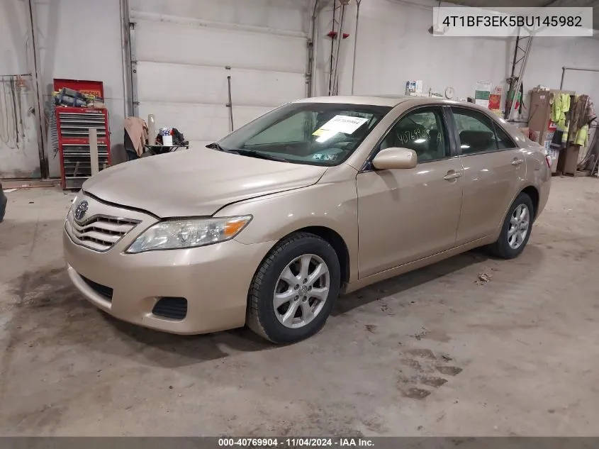 2011 Toyota Camry Le VIN: 4T1BF3EK5BU145982 Lot: 40769904