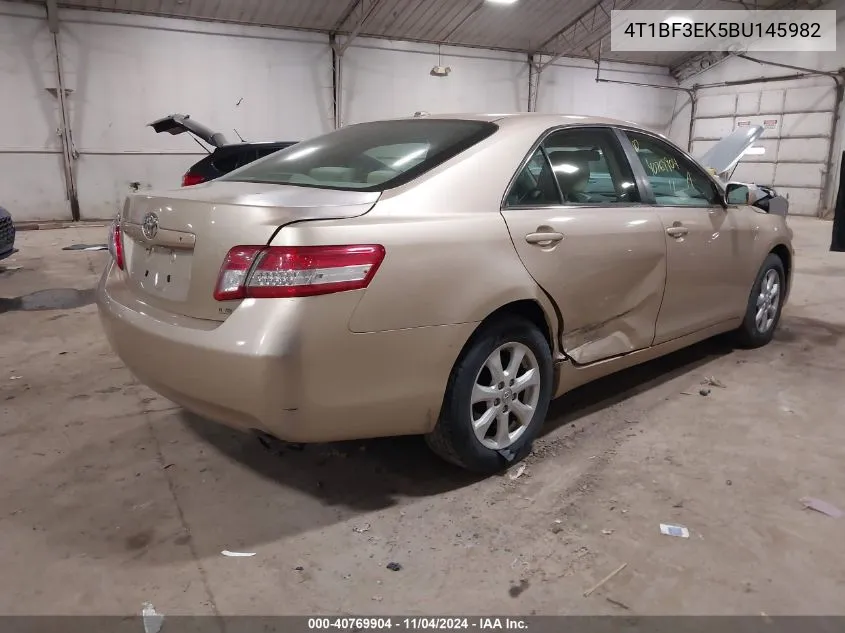 2011 Toyota Camry Le VIN: 4T1BF3EK5BU145982 Lot: 40769904