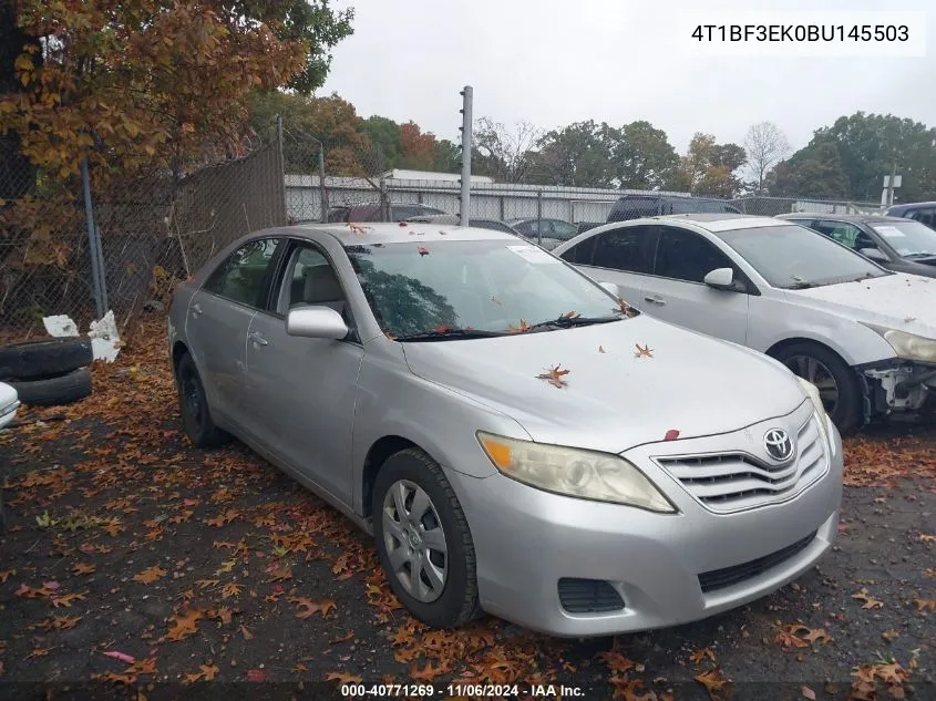 2011 Toyota Camry VIN: 4T1BF3EK0BU145503 Lot: 40771269