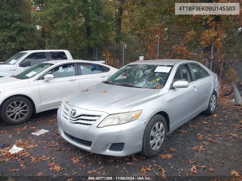 2011 Toyota Camry VIN: 4T1BF3EK0BU145503 Lot: 40771269