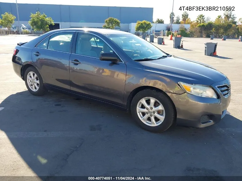 2011 Toyota Camry Le VIN: 4T4BF3EK3BR210592 Lot: 40774051