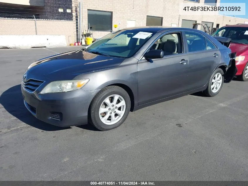 2011 Toyota Camry Le VIN: 4T4BF3EK3BR210592 Lot: 40774051