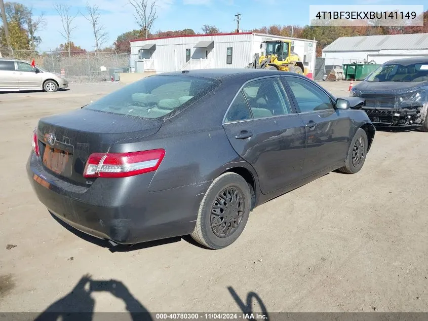 2011 Toyota Camry Le VIN: 4T1BF3EKXBU141149 Lot: 40780300