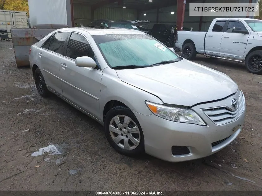 2011 Toyota Camry Le VIN: 4T1BF3EK7BU721622 Lot: 40784335