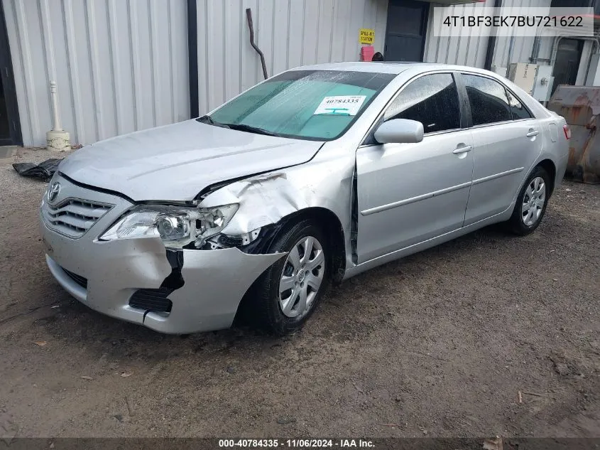 2011 Toyota Camry Le VIN: 4T1BF3EK7BU721622 Lot: 40784335