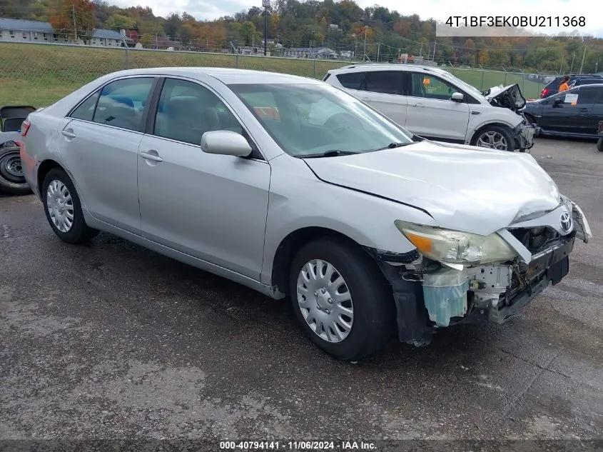 2011 Toyota Camry Le VIN: 4T1BF3EK0BU211368 Lot: 40794141