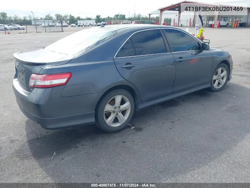 4T1BF3EK0BU201469 2011 Toyota Camry Se