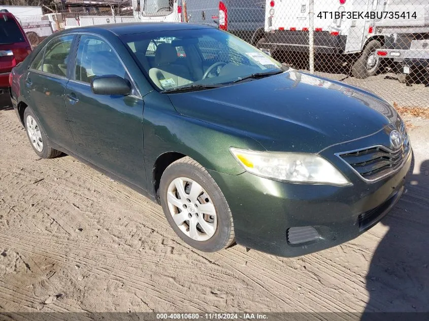 2011 Toyota Camry Le VIN: 4T1BF3EK4BU735414 Lot: 40810680