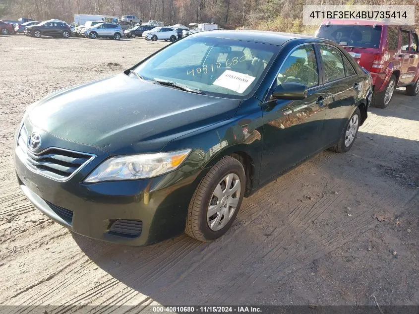 2011 Toyota Camry Le VIN: 4T1BF3EK4BU735414 Lot: 40810680