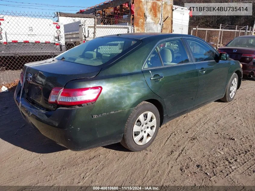 2011 Toyota Camry Le VIN: 4T1BF3EK4BU735414 Lot: 40810680