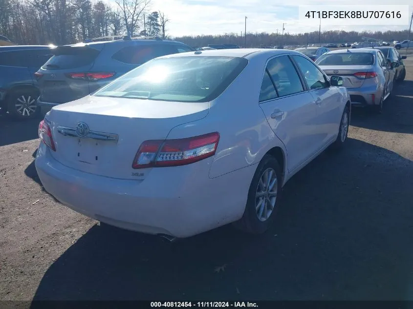 2011 Toyota Camry Se/Le/Xle VIN: 4T1BF3EK8BU707616 Lot: 40812454