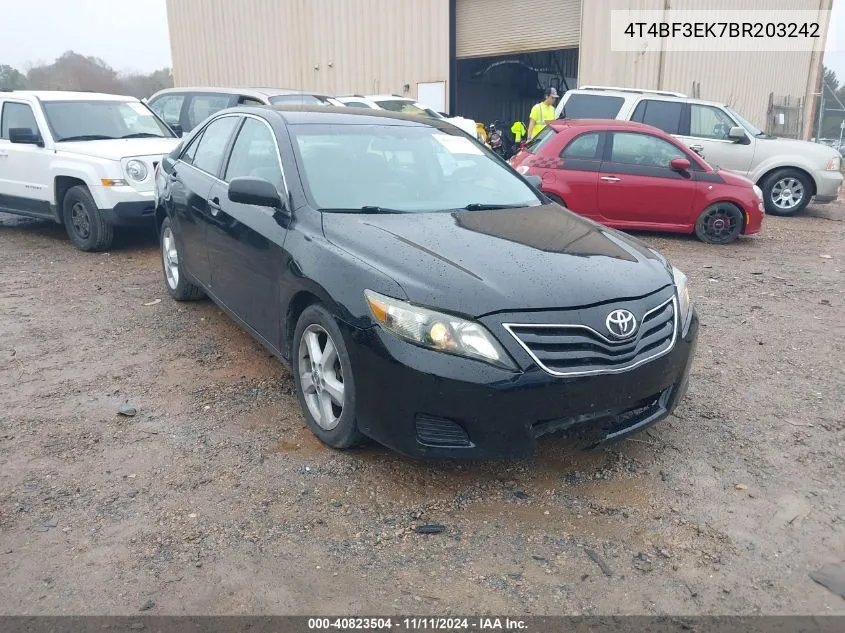 2011 Toyota Camry Le VIN: 4T4BF3EK7BR203242 Lot: 40823504