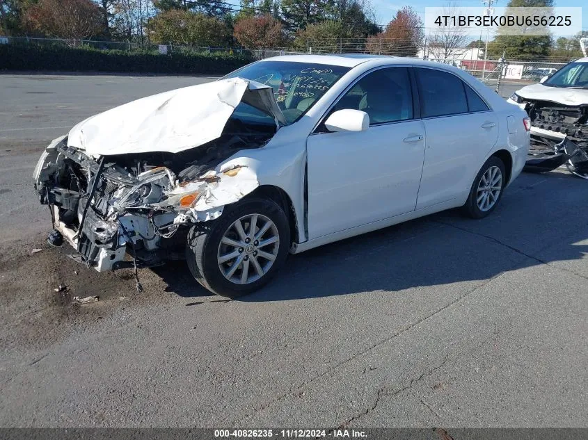 2011 Toyota Camry Xle VIN: 4T1BF3EK0BU656225 Lot: 40826235