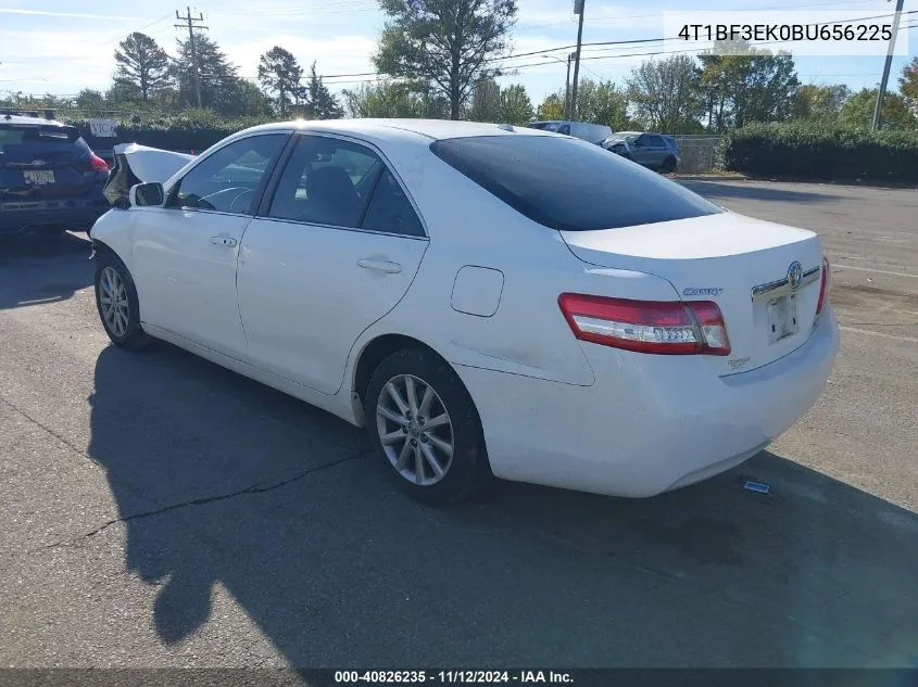 2011 Toyota Camry Xle VIN: 4T1BF3EK0BU656225 Lot: 40826235