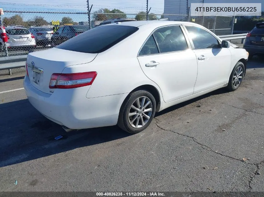 2011 Toyota Camry Xle VIN: 4T1BF3EK0BU656225 Lot: 40826235