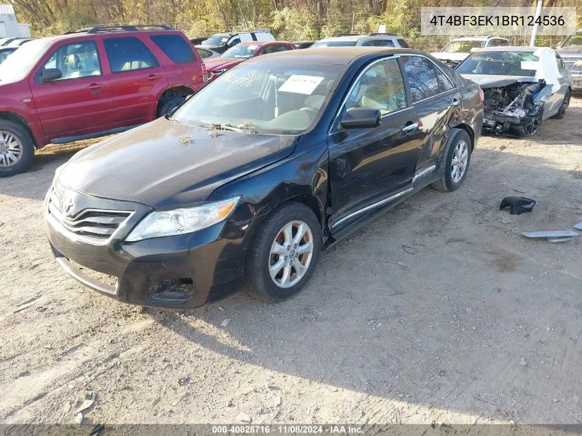 2011 Toyota Camry Le VIN: 4T4BF3EK1BR124536 Lot: 40828716