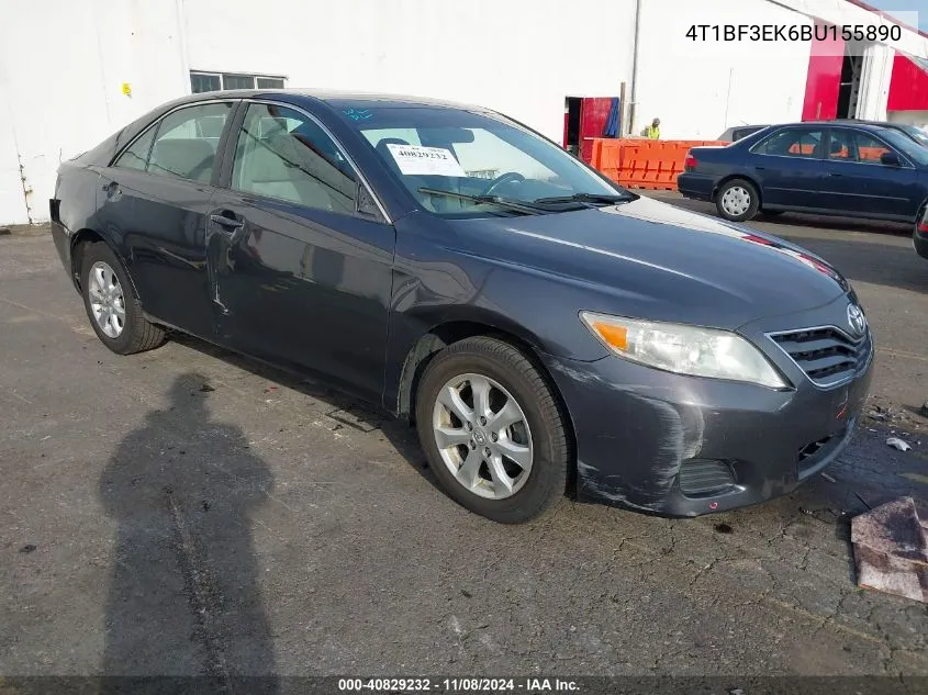 2011 Toyota Camry Le VIN: 4T1BF3EK6BU155890 Lot: 40829232