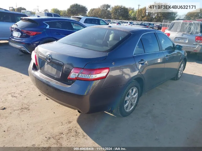 2011 Toyota Camry Le VIN: 4T1BF3EK4BU632171 Lot: 40835408