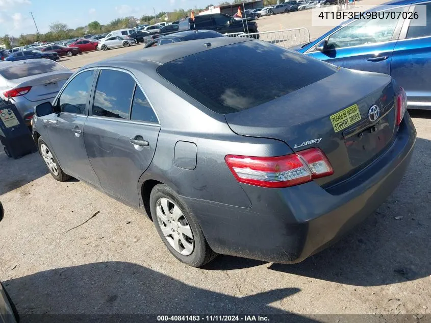 2011 Toyota Camry Le VIN: 4T1BF3EK9BU707026 Lot: 40841483