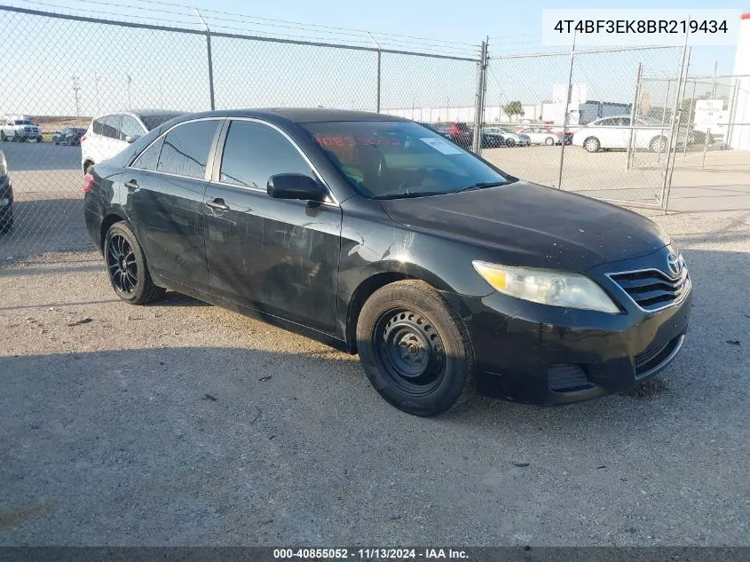 2011 Toyota Camry Le VIN: 4T4BF3EK8BR219434 Lot: 40855052