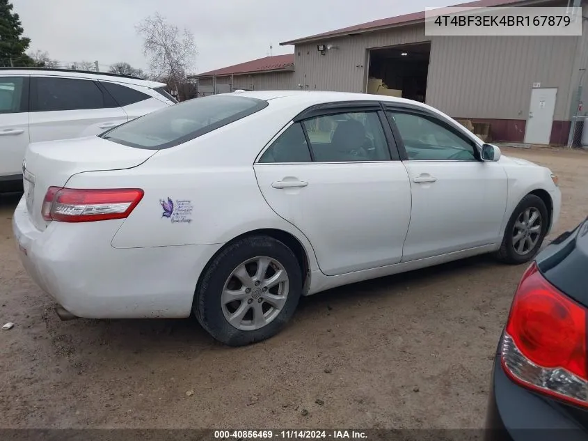 2011 Toyota Camry Le VIN: 4T4BF3EK4BR167879 Lot: 40856469