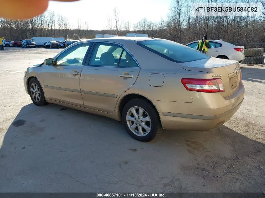 2011 Toyota Camry Le VIN: 4T1BF3EK5BU584082 Lot: 40857101