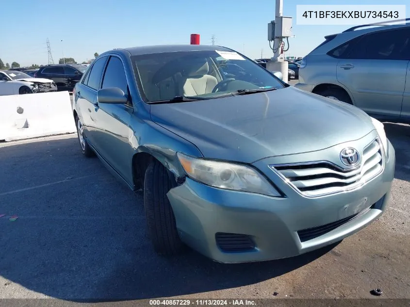 2011 Toyota Camry Le VIN: 4T1BF3EKXBU734543 Lot: 40857229