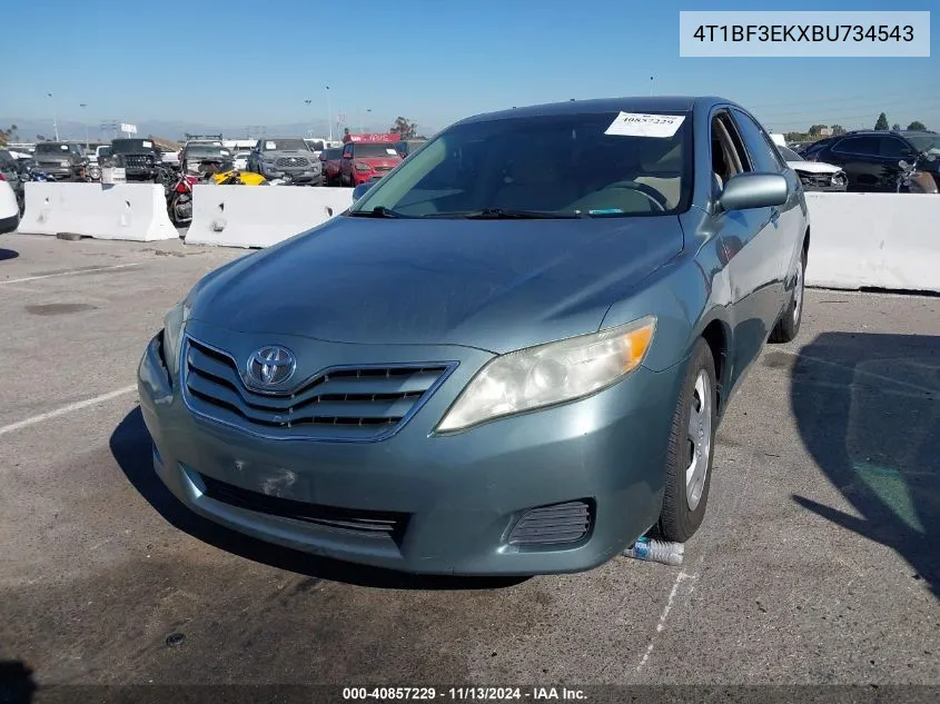 2011 Toyota Camry Le VIN: 4T1BF3EKXBU734543 Lot: 40857229