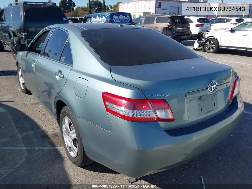 2011 Toyota Camry Le VIN: 4T1BF3EKXBU734543 Lot: 40857229