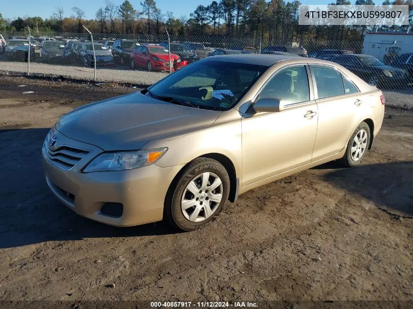 2011 Toyota Camry Le VIN: 4T1BF3EKXBU599807 Lot: 40857917