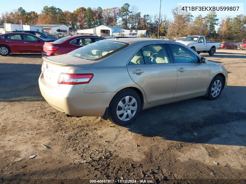 2011 Toyota Camry Le VIN: 4T1BF3EKXBU599807 Lot: 40857917