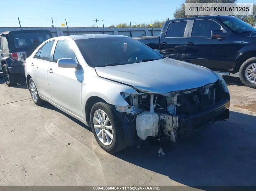 2011 Toyota Camry Xle V6 VIN: 4T1BK3EK6BU611205 Lot: 40860404