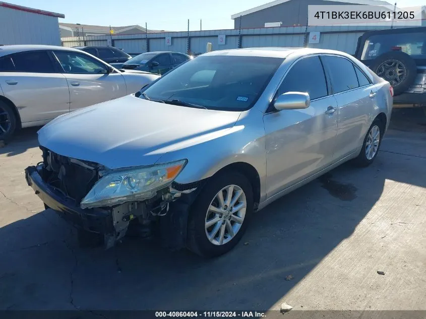 2011 Toyota Camry Xle V6 VIN: 4T1BK3EK6BU611205 Lot: 40860404