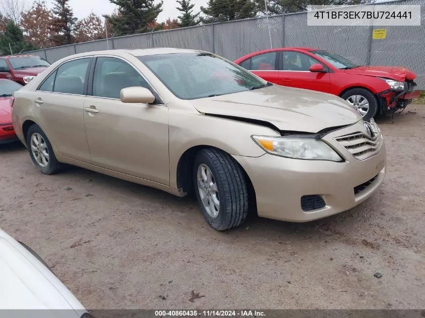 2011 Toyota Camry Le VIN: 4T1BF3EK7BU724441 Lot: 40860435