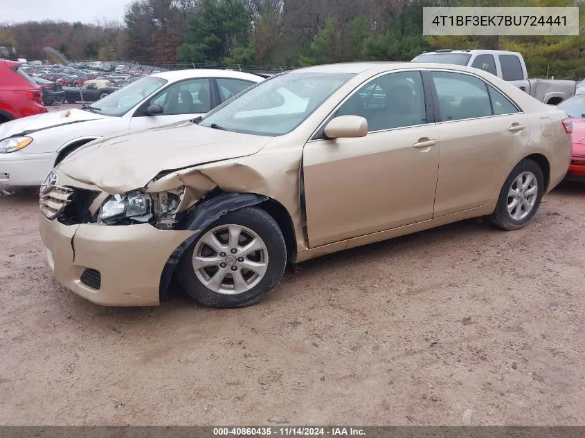 2011 Toyota Camry Le VIN: 4T1BF3EK7BU724441 Lot: 40860435