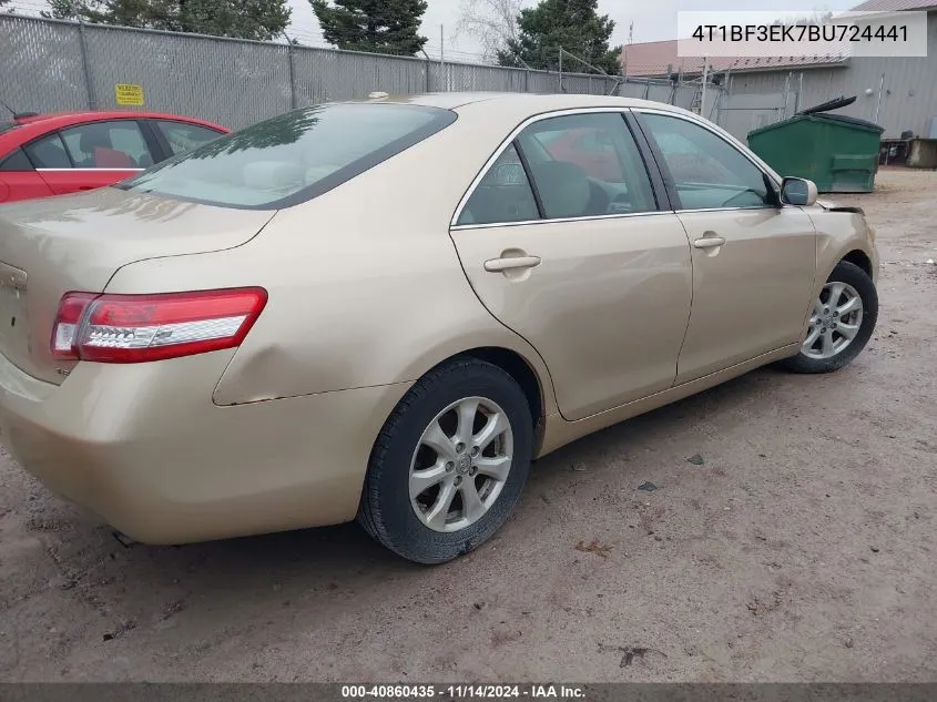 2011 Toyota Camry Le VIN: 4T1BF3EK7BU724441 Lot: 40860435