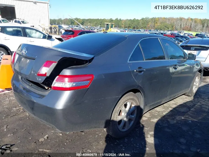 2011 Toyota Camry Le VIN: 4T1BF3EK8BU626292 Lot: 40860679